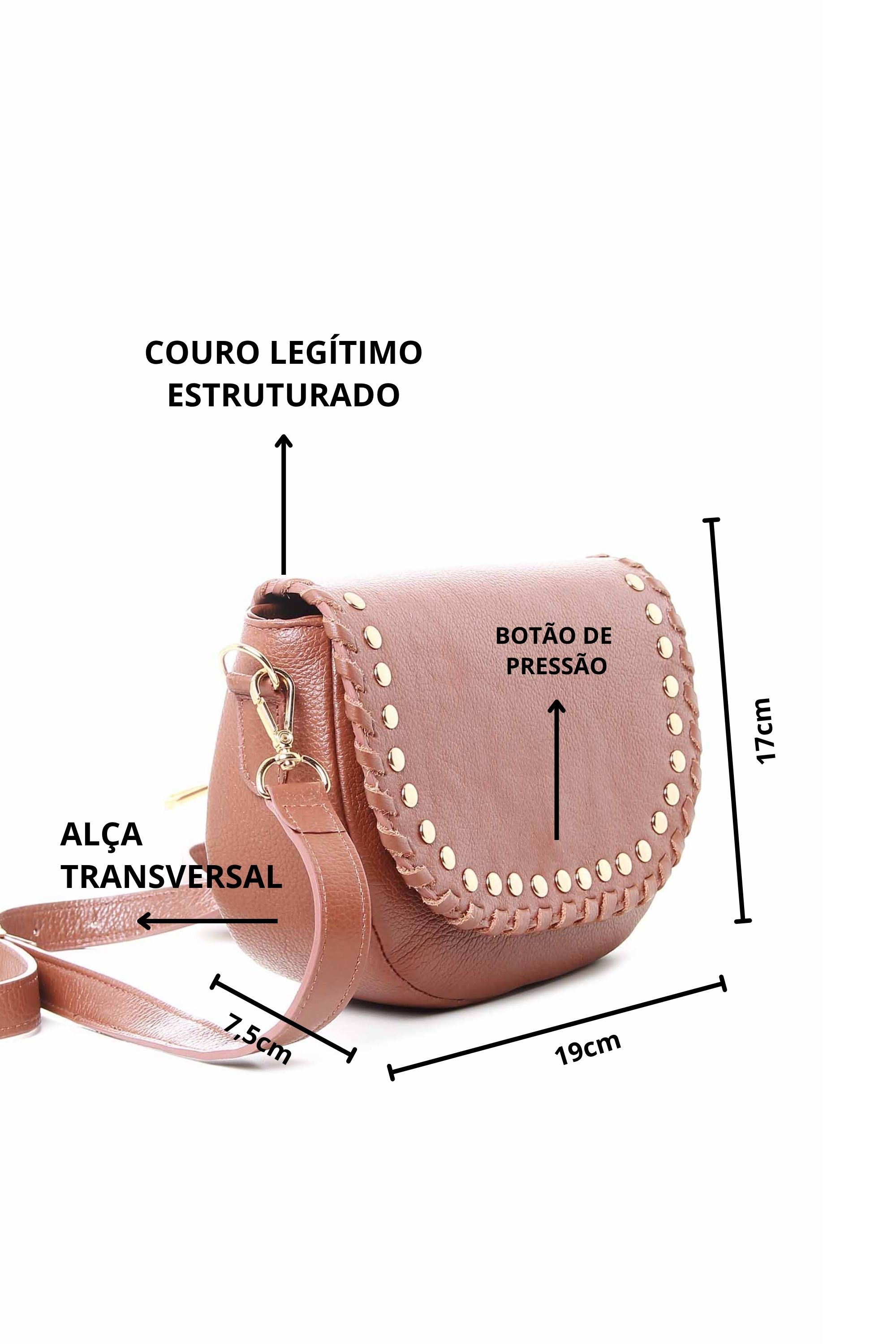 BOLSA MEIA LUA EM COURO 10550229