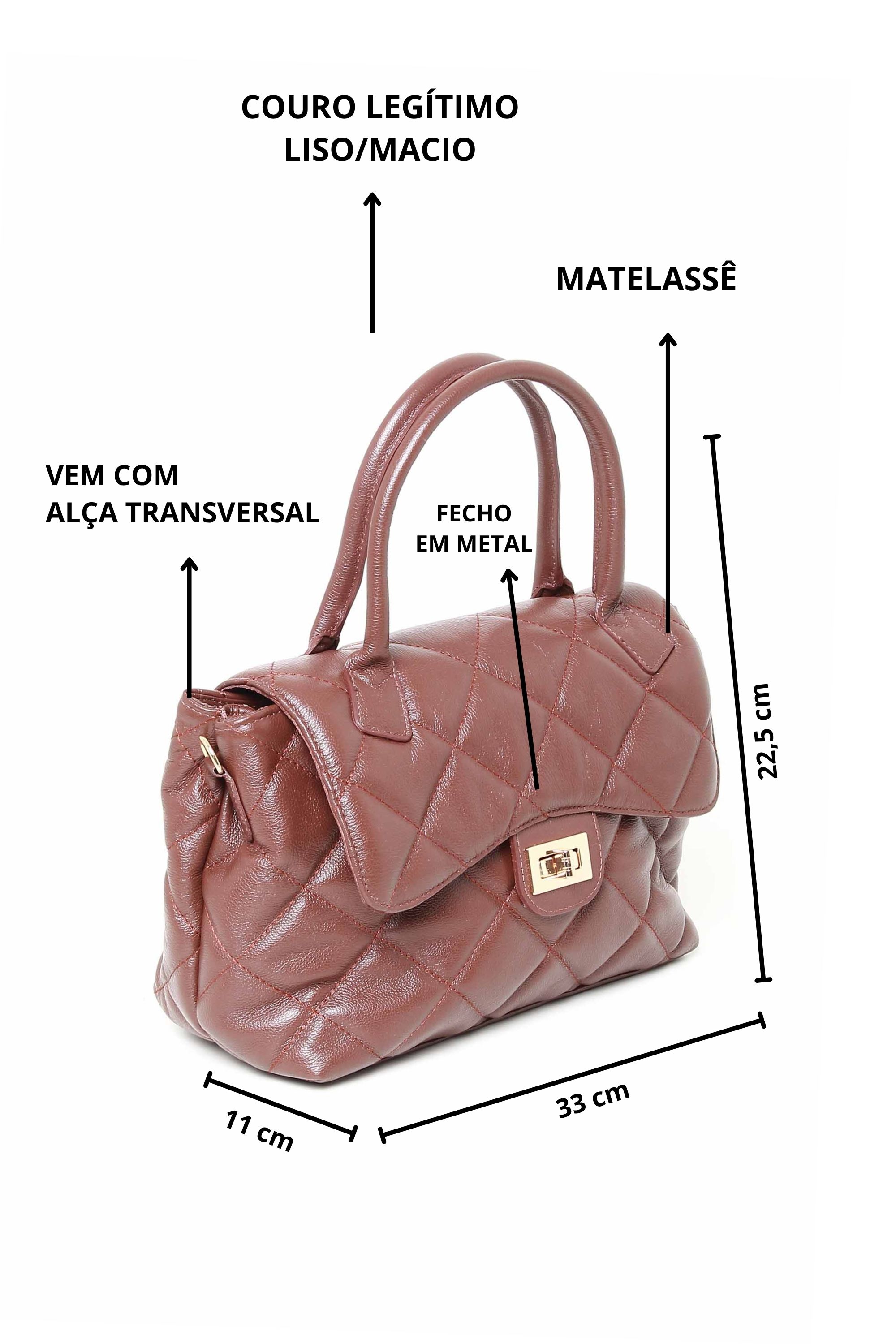 BOLSA EM COURO MATELASSÊ 10550248