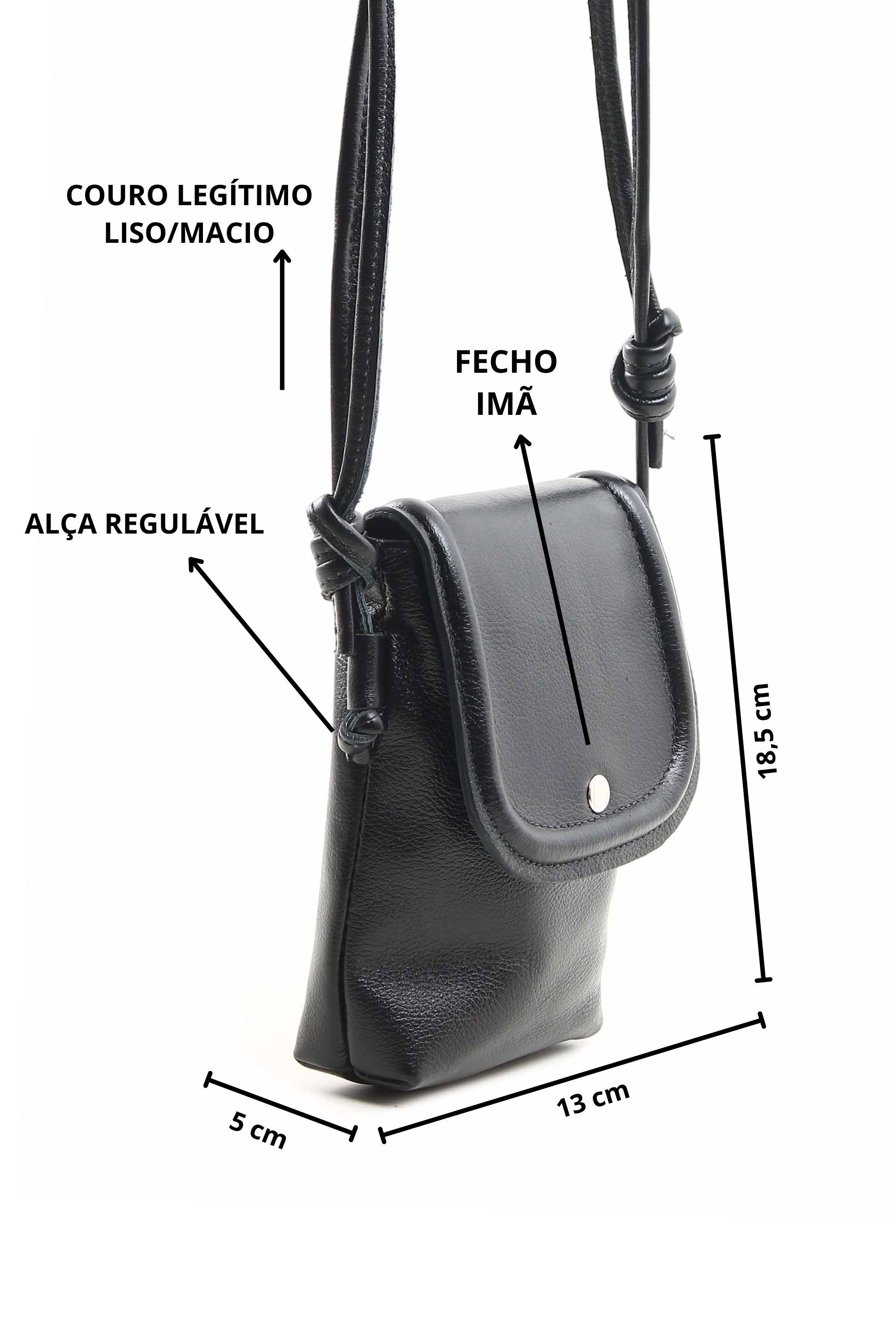 PORTA CELULAR EM COURO LISO 10657999