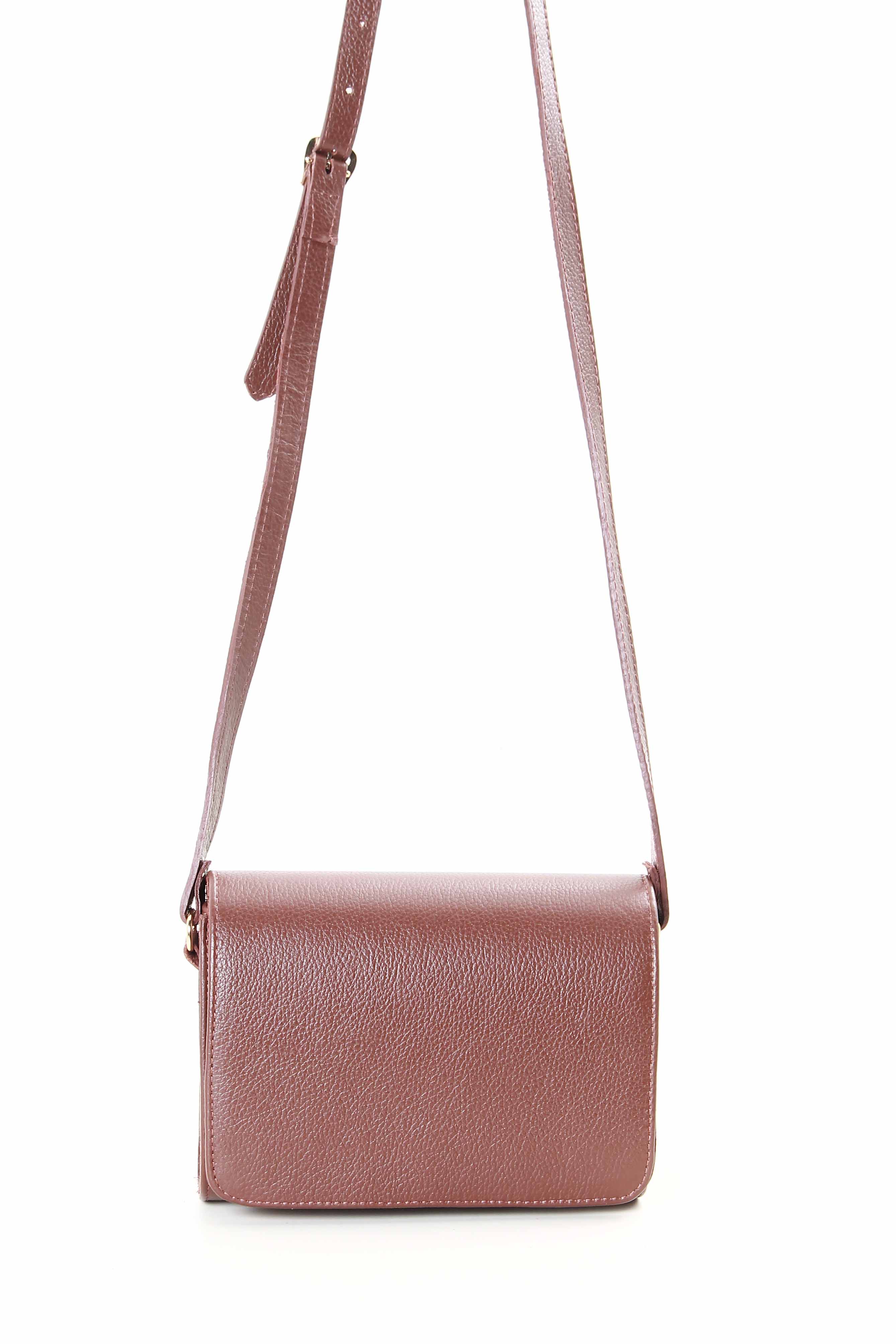 BOLSA TRANSVERSAL EM COURO 10650162