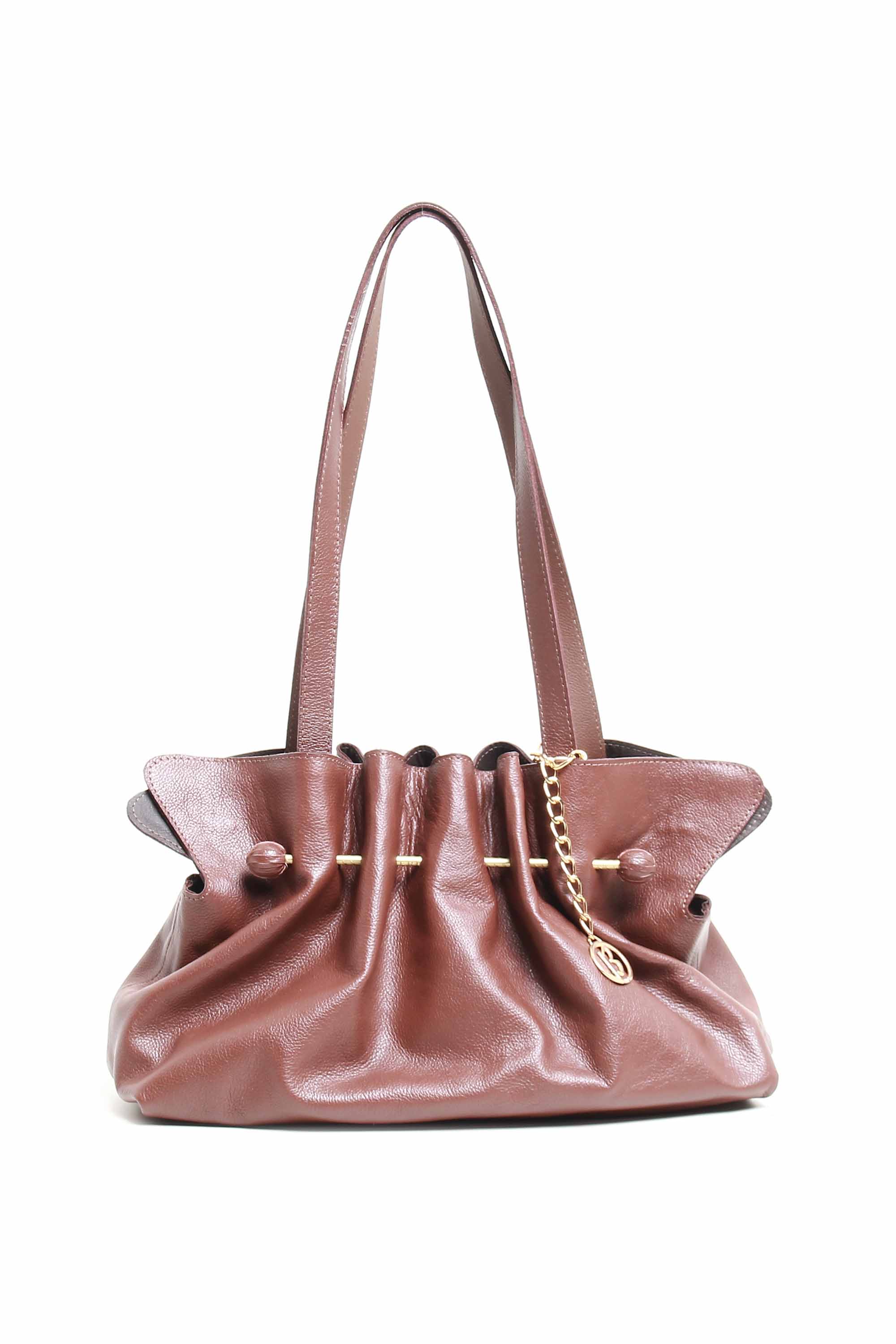 BOLSA FRANZIDA EM COURO 10650279