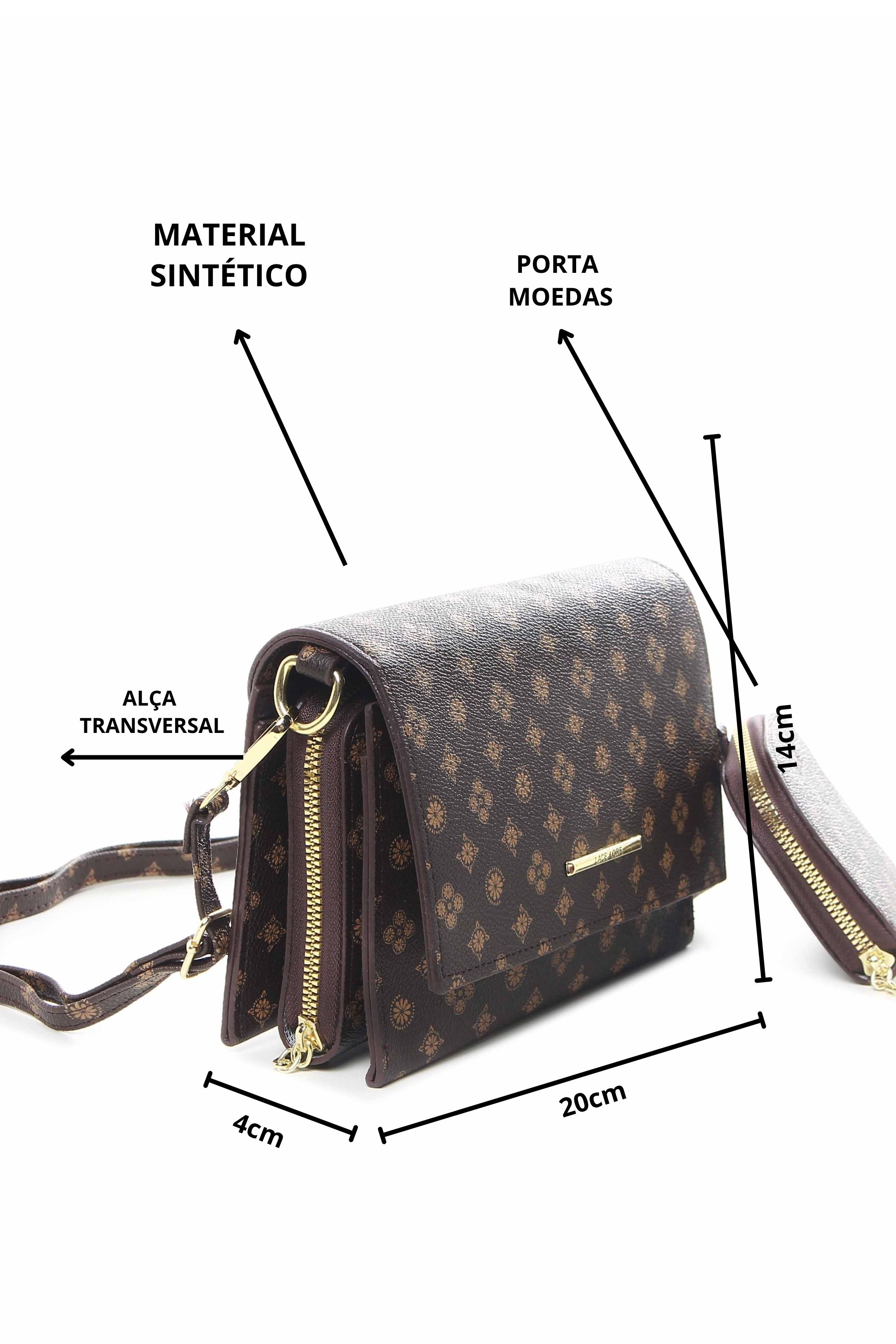 BOLSA CARTEIRA TRANSVERSAL ESTAMPADA 10756979