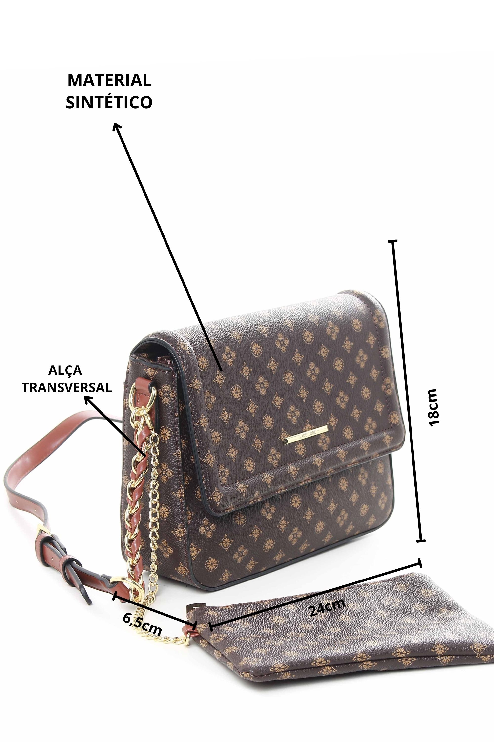 BOLSA TRANSVERSAL ESTAMPANDA COM PORTA MOEDAS 10759984