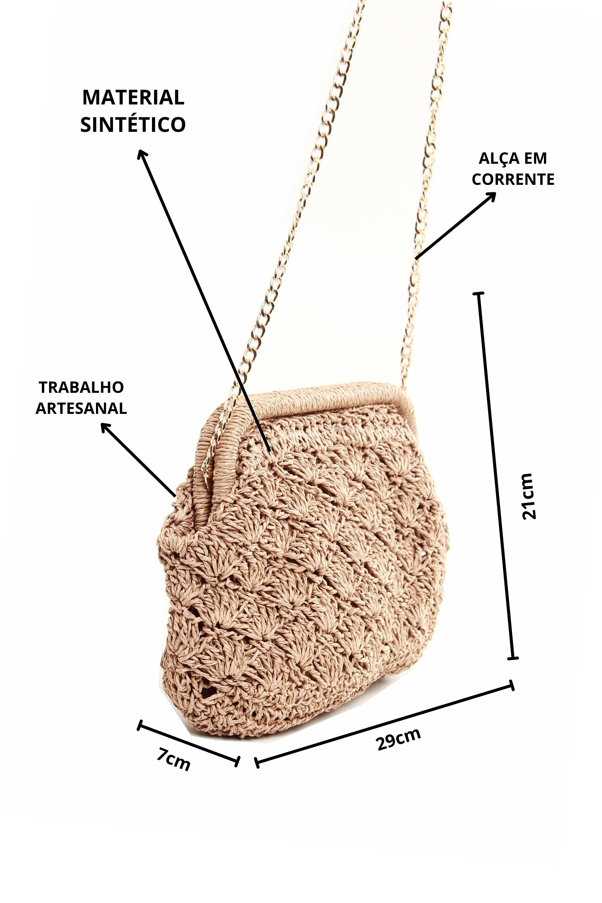 BOLSA DE MÃO EM PALHA ARTESANAL 10759985