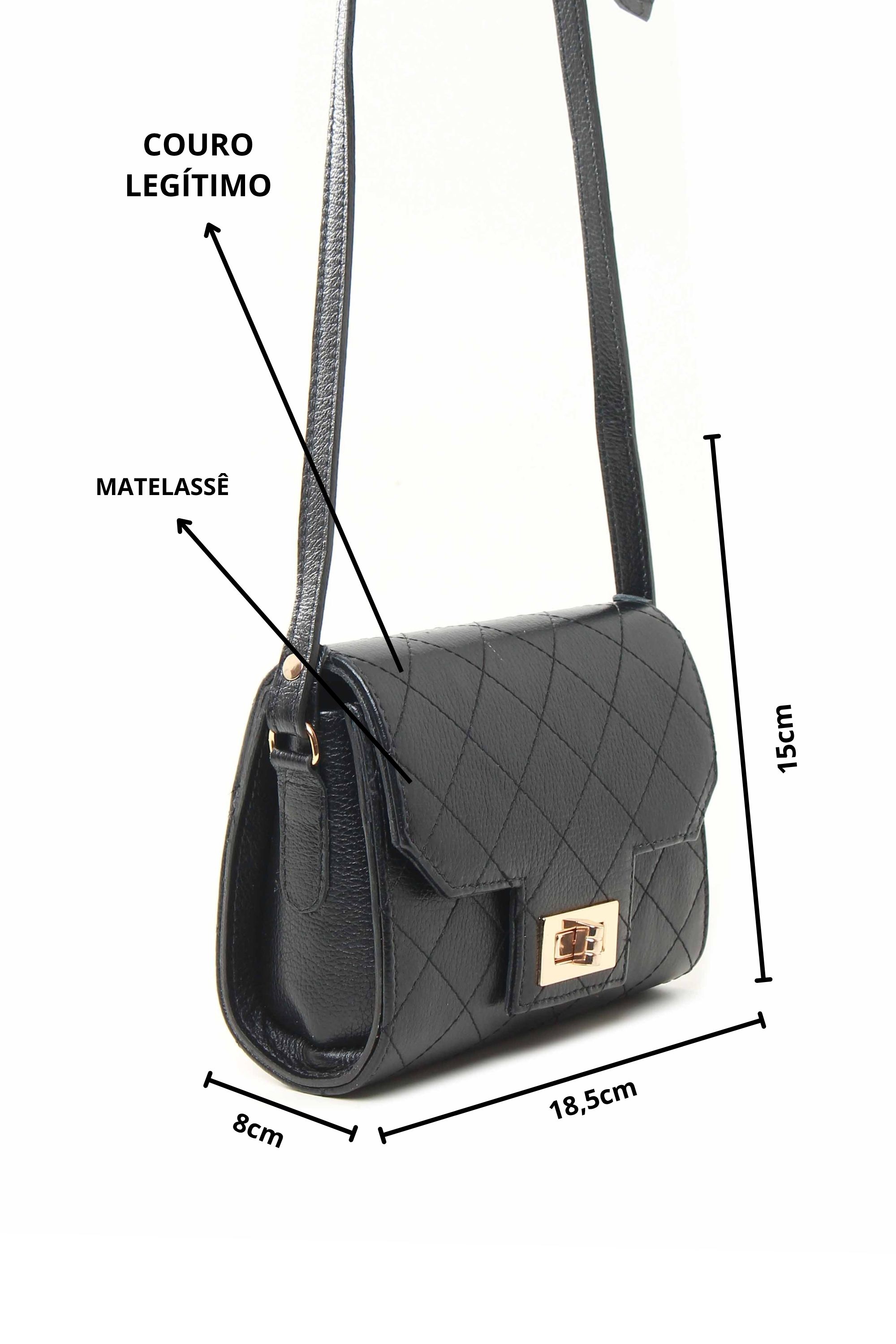 BOLSA TRANSVERSAL EM COURO 10650179