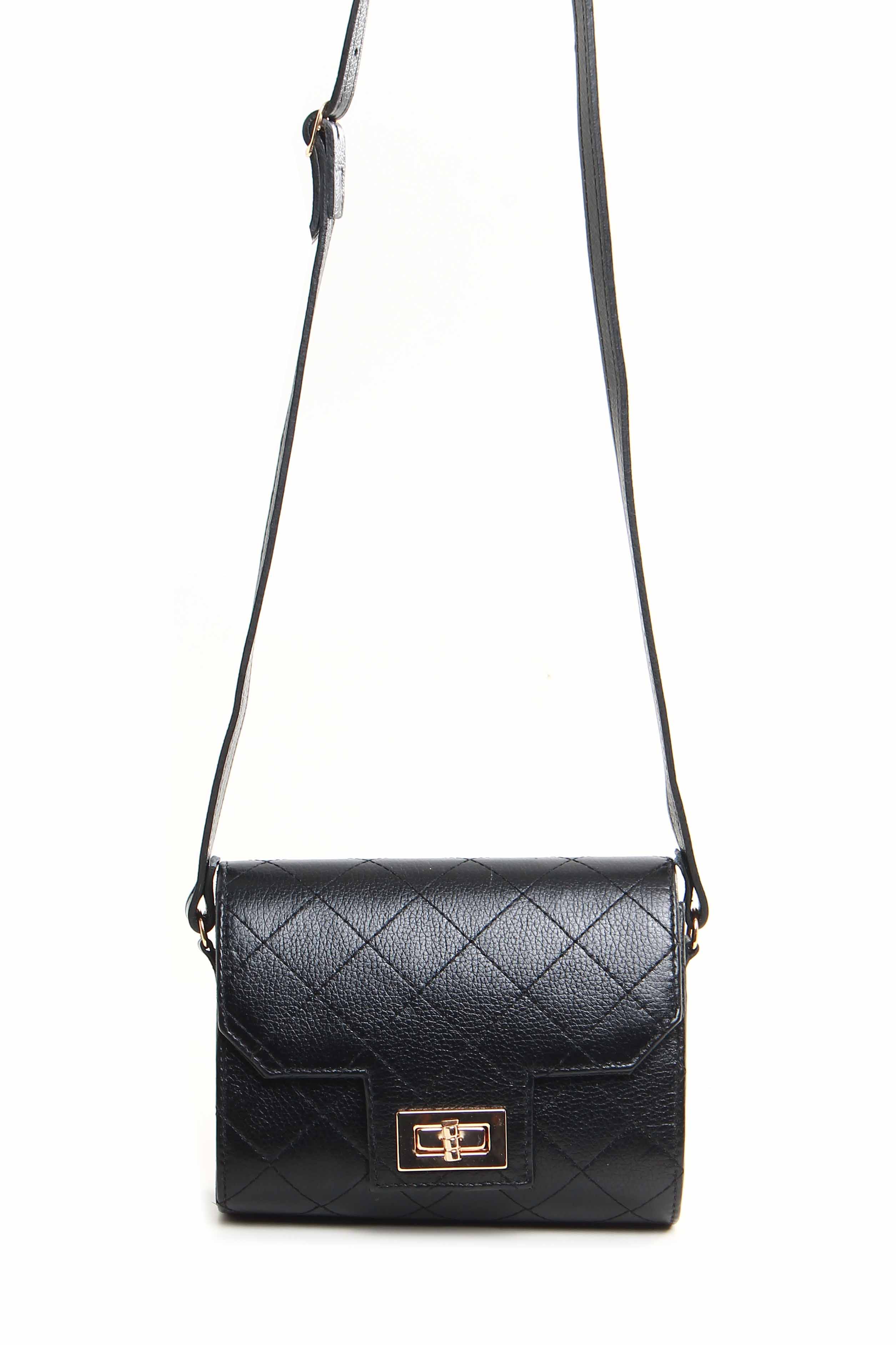 BOLSA TRANSVERSAL EM COURO 10650179