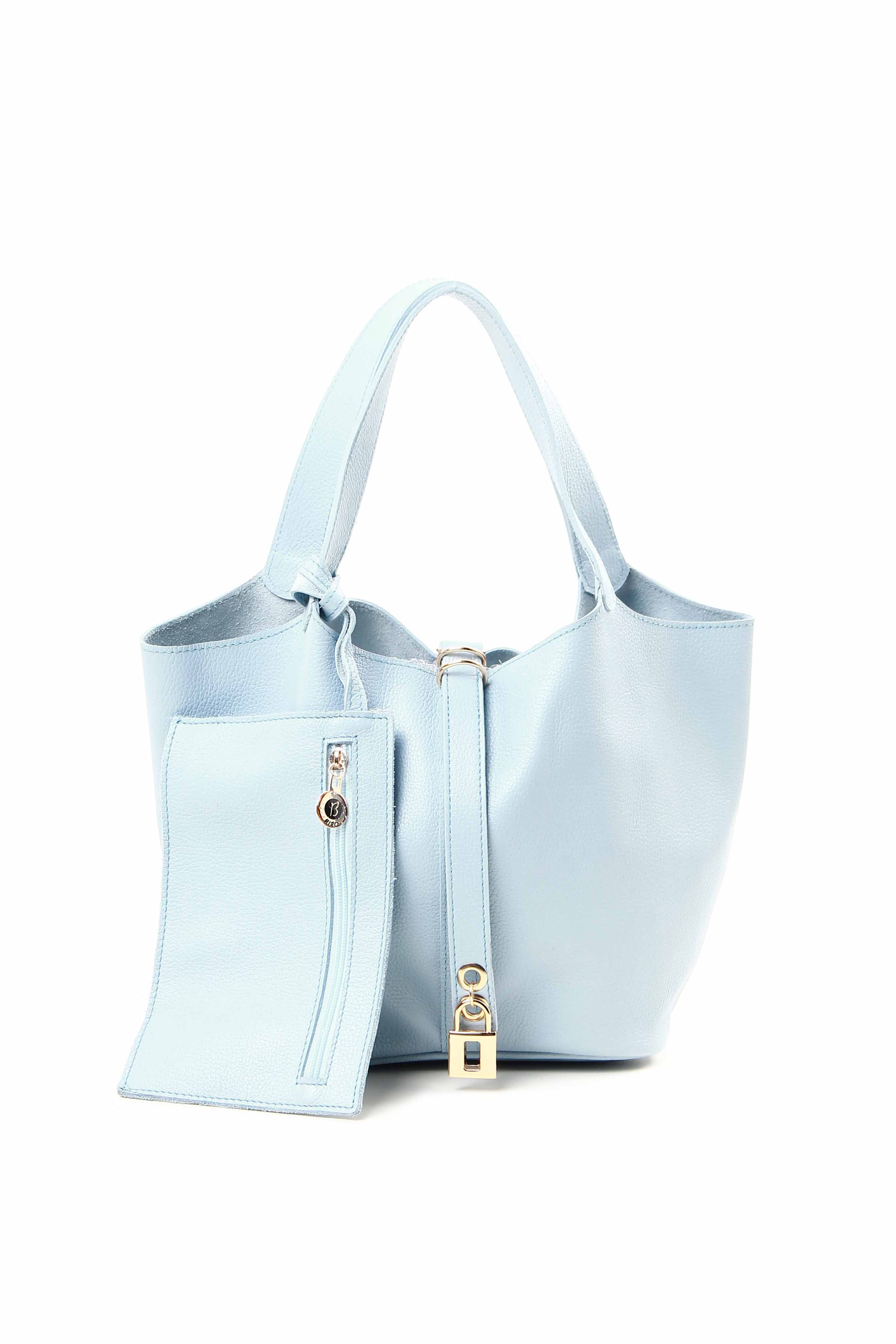 BOLSA BALDE EM COURO COM CADEADO 10750194